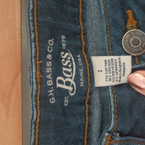 Bass dark wash denim jeans size 2 - Picture 3 of 7
